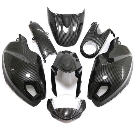 Ducati Monster 696, 796, 1100 Fairings (2008-2016) Faux Carbon Fiber at KingsMotorcycleFairings.com