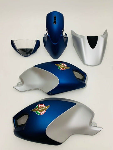 Ducati Monster 696, 796, 1100 Fairings (2008-2016) Matte Blue, Matte Silver at KingsMotorcycleFairings.com
