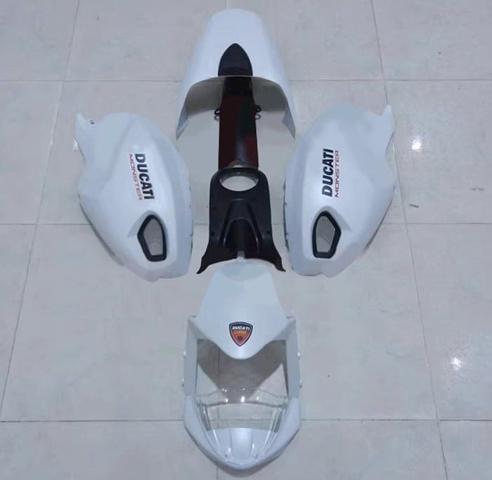 Ducati Monster 696, 796, 1100 Fairings (2008-2016) Matte White at KingsMotorcycleFairings.com