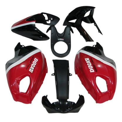 Ducati Monster 696, 796, 1100 Fairings (2008-2016) Red, Black, White Stripe at KingsMotorcycleFairings.com
