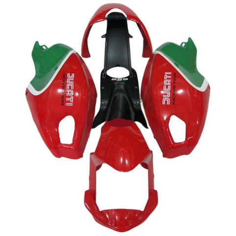 Ducati Monster 696, 796, 1100 Fairings (2008-2016) Red, Green, White, Black at KingsMotorcycleFairings.com