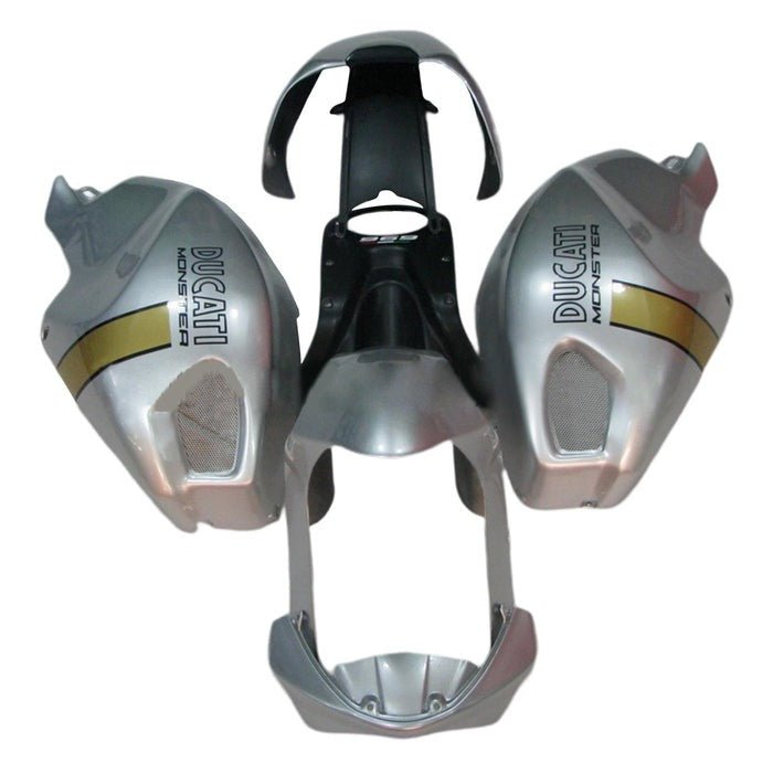 Ducati Monster 696, 796, 1100 Fairings (2008-2016) Silver, Black, Gold at KingsMotorcycleFairings.com