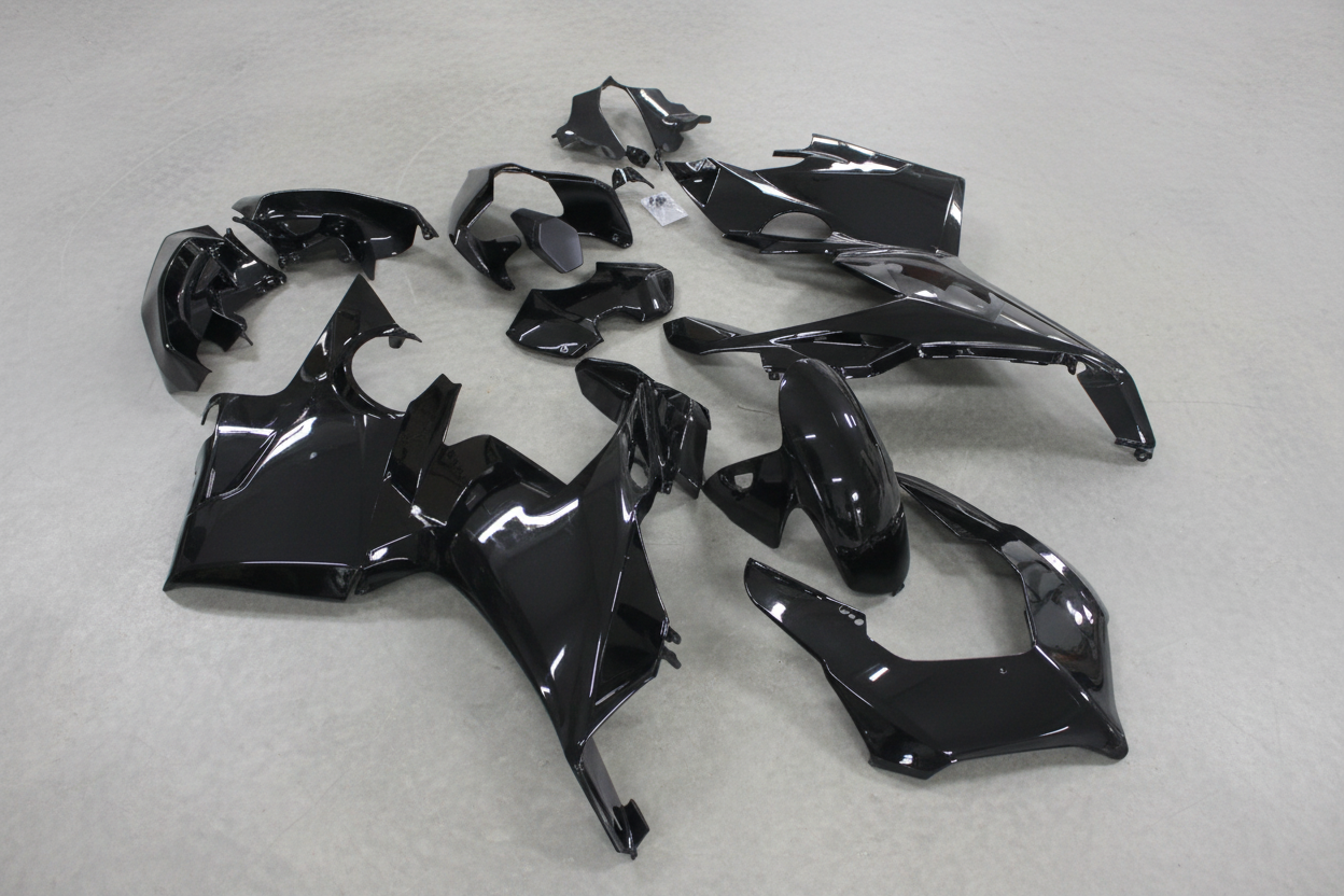 Ducati Panigale V4 Fairing set (2018-2019) Black at KingsMotorcycleFairings.com