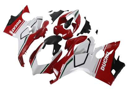 Ducati Panigale V4 Fairings (2018-2019) Red, White, Green at KingsMotorcycleFairings.com