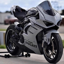 Ducati Panigale V4 Fairing Set (2018-2019) Nardo Gray, Black at KingsMotorcycleFairings.com