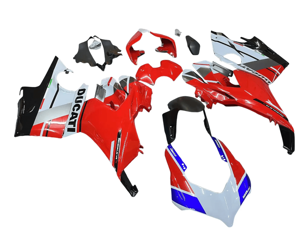 Ducati Panigale V4 Fairing set (2018-2019) Red, White, Blue, Black at KingsMotorcycleFairings.com