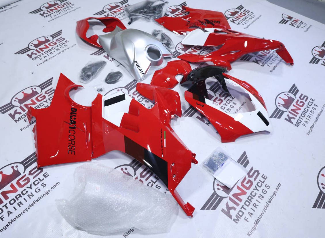 Ducati Panigale V4 Fairing Set (2022-2024) Red, White, Black, Silver at KingsMotorcycleFairings.com