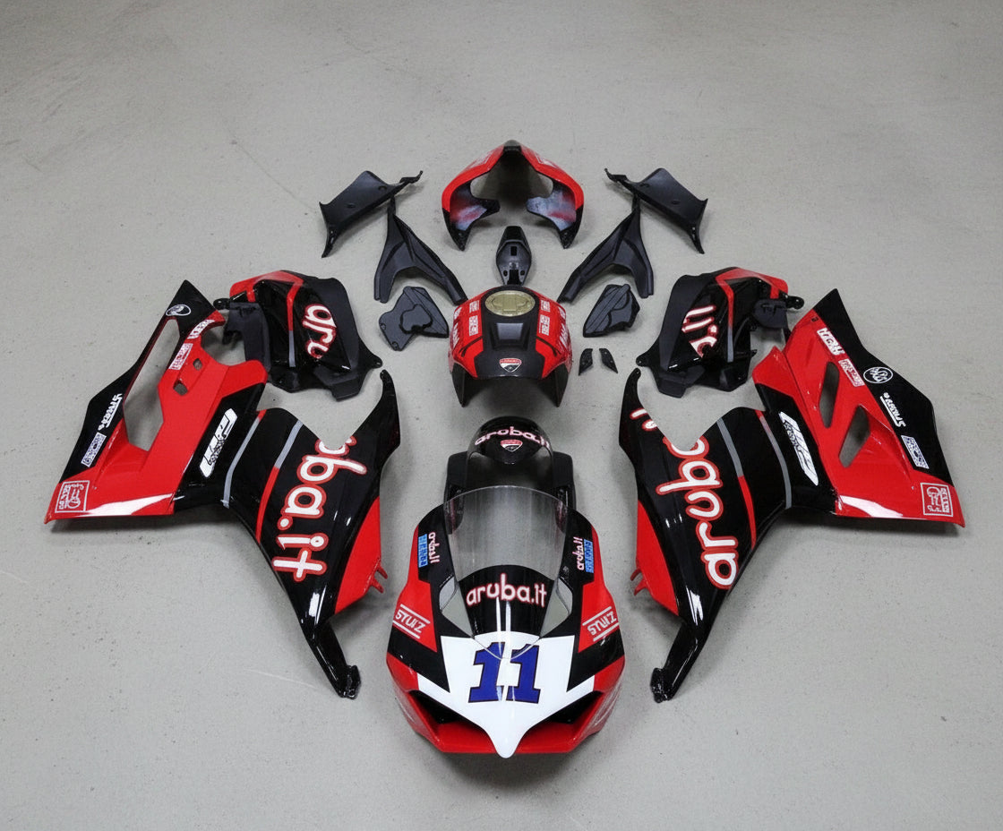 Ducati Panigale V4 Fairings (2018-2019) Black, Red, Aruba at KingsMotorcycleFairings.com