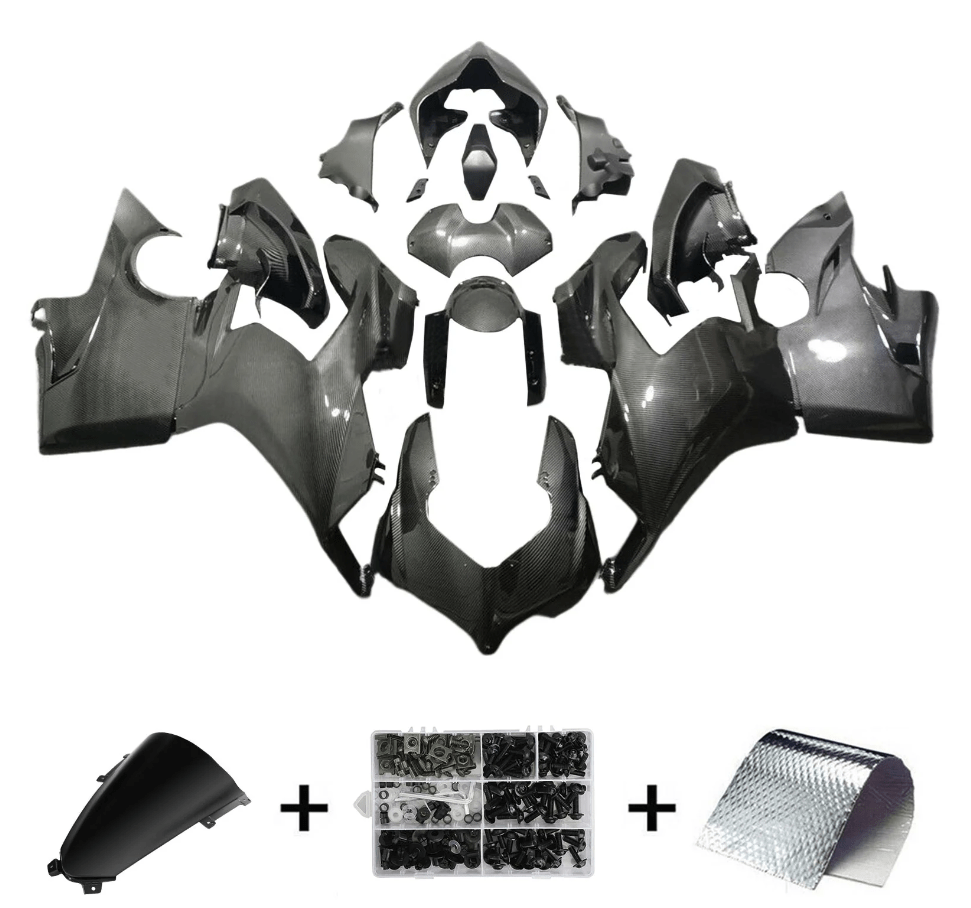 Ducati Panigale V4 Fairing Kit (2018-2019) Faux Carbon Fiber at KingsMotorcycleFairings.com