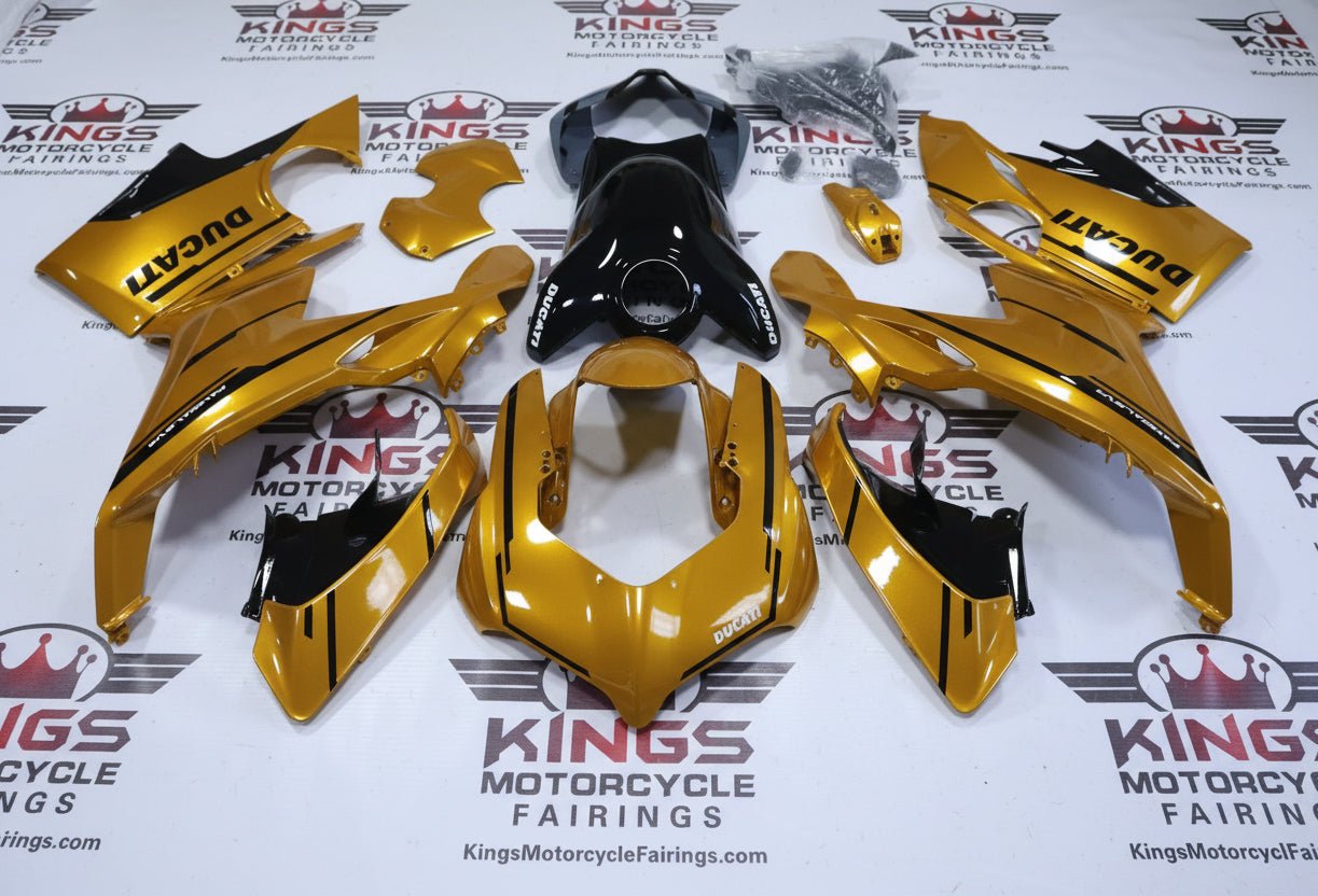 Ducati Panigale V4 Fairings (2018-2019) Gold, Black, Gray at KingsMotorcycleFairings.com