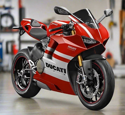 Ducati Panigale V4 Fairing Kit (2018-2019) Red, White Stripes at KingsMotorcycleFairings.com