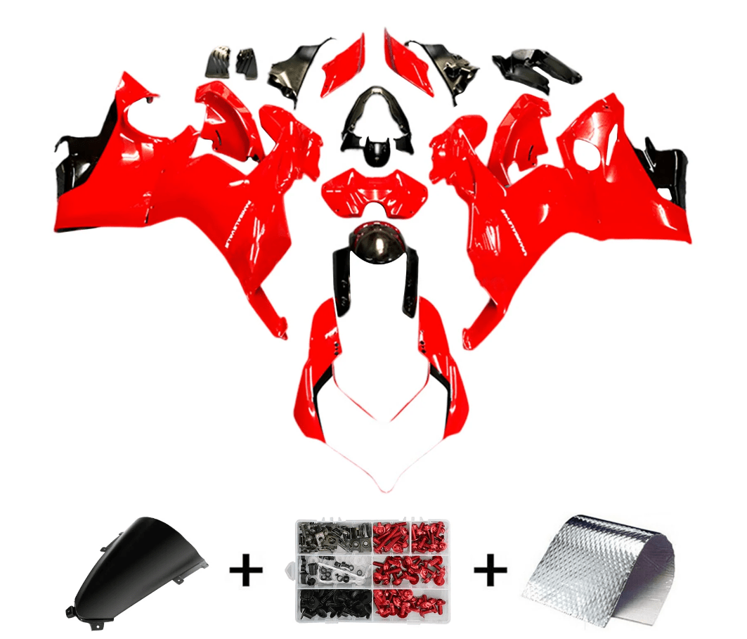 Ducati Panigale V4 Fairing Kit (2018-2019) Red, White, Black at KingsMotorcycleFairings.com