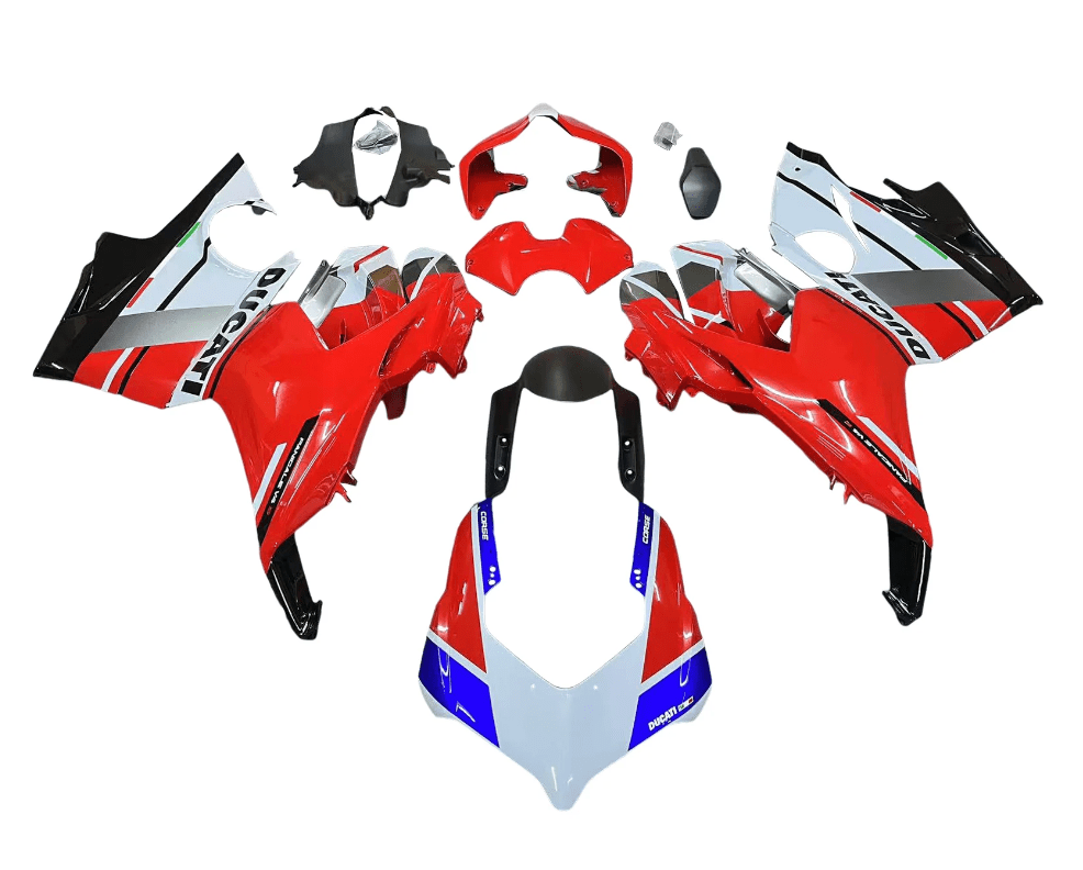 Ducati Panigale V4 Fairing kit (2018-2019) Red, White, Blue, Black at KingsMotorcycleFairings.com