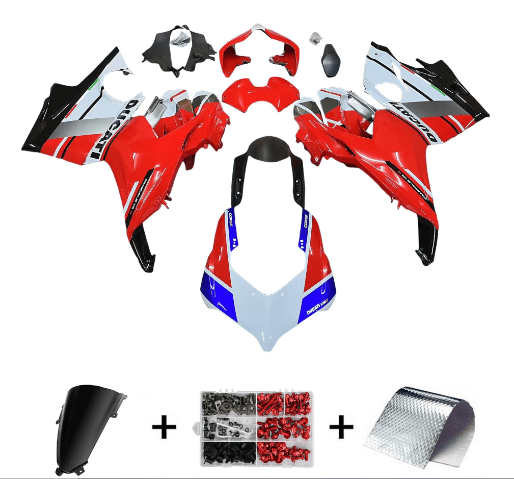 Ducati Panigale V4 Fairings (2018-2019) Red, White, Blue, Black at KingsMotorcycleFairings.com