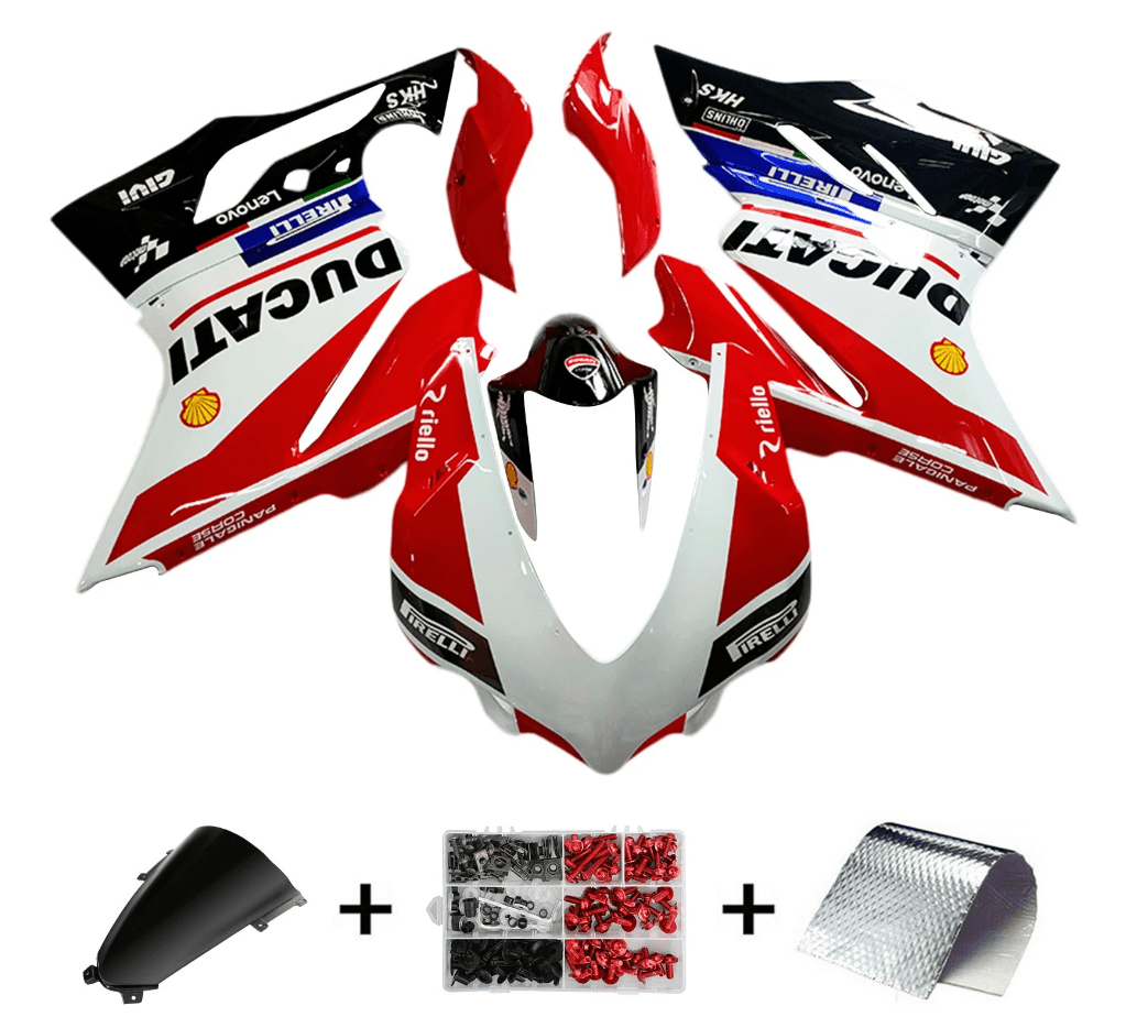Ducati Panigale V4 Fairings (2018-2019) White, Red, Black at KingsMotorcycleFairings.com 