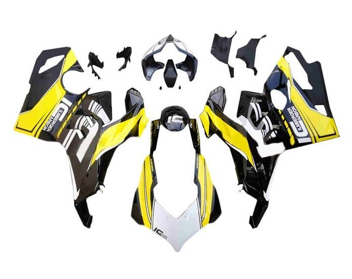 Ducati Panigale V4 Fairing Kit (2018-2019) Yellow, Black, White at KingsMotorcycleFairings.com