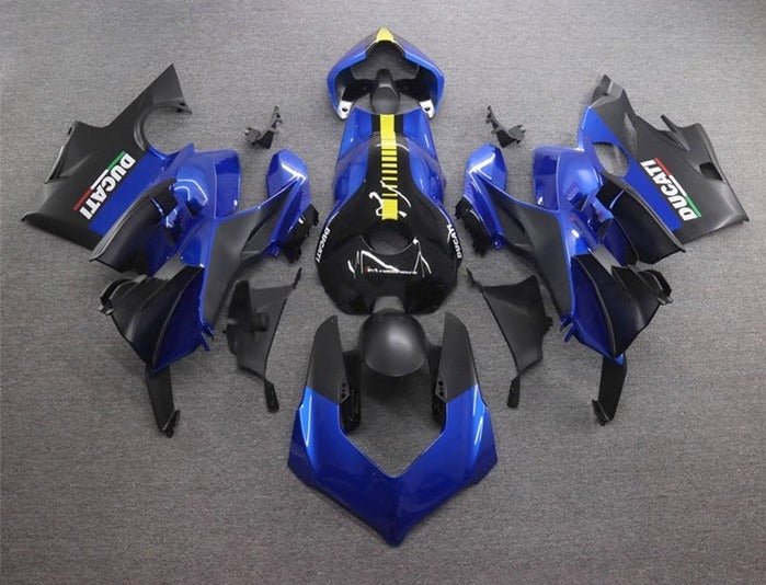 Ducati Panigale V4 Fairings (2020-2021) Blue, Black, Yellow, Matte Black at KingsMotorcycleFairings.com