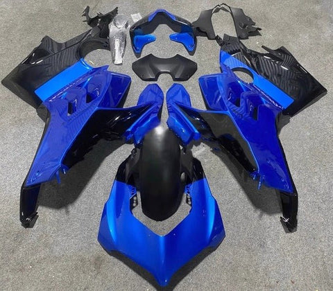 Ducati Panigale V4 Fairings (2020-2021) Blue, Black at KingsMotorcycleFairings.com