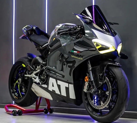 Ducati Panigale V4 Fairings (2020-2021) Gray, Black, Silver, White, Yellow at KingsMotorcycleFairings.com 