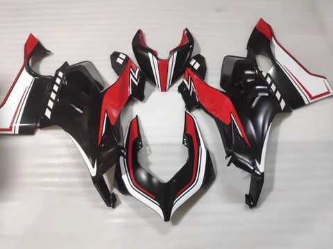 Ducati Panigale V4 Fairings (2020-2021) Matte Black, White, Red at KingsMotorcycleFairings.com