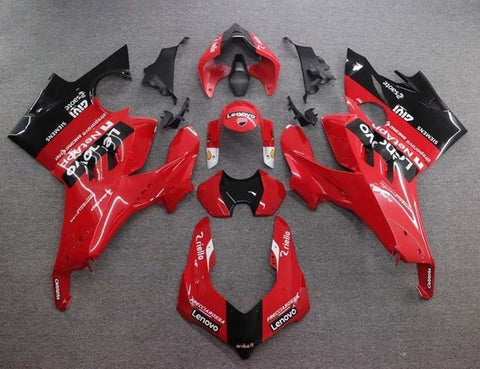 Ducati Panigale V4 Fairings (2020-2021) Red, Black, Lenovo at KingsMotorcycleFairings.com