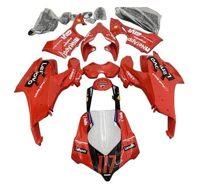Ducati Panigale V4 Fairings (2020-2021) Red, Black, White, Lenovo at KingsMotorcycleFairings.com