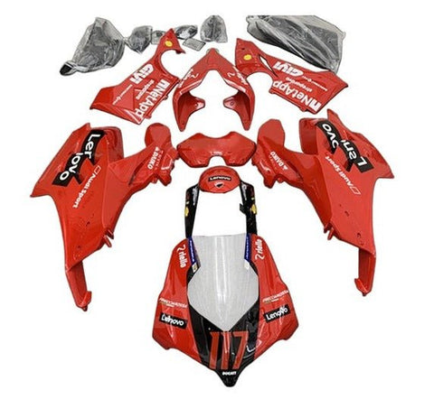 Ducati Panigale V4 Fairings (2020-2021) Red, Black, White, Lenovo at KingsMotorcycleFairings.com