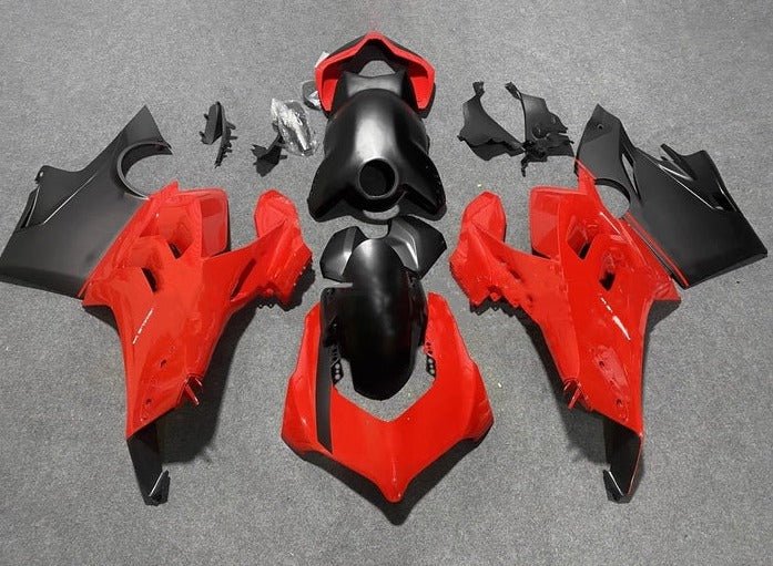Ducati Panigale V4 Fairing kit (2020-2021) Red, Matte Black at KingsMotorcycleFairings.com