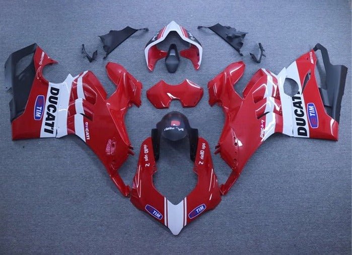 Ducati Panigale V4 Fairings (2020-2021) Red, White, Tim at KingsMotorcycleFairings.com