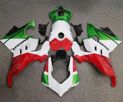 Ducati Panigale V4 Fairing set (2020-2021) White, Green, Red at KingsMotorcycleFairings.com