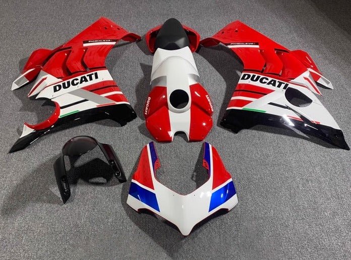 Ducati Panigale V4 Fairing kit (2020-2021) White, Red, Blue at KingsMotorcycleFairings.com
