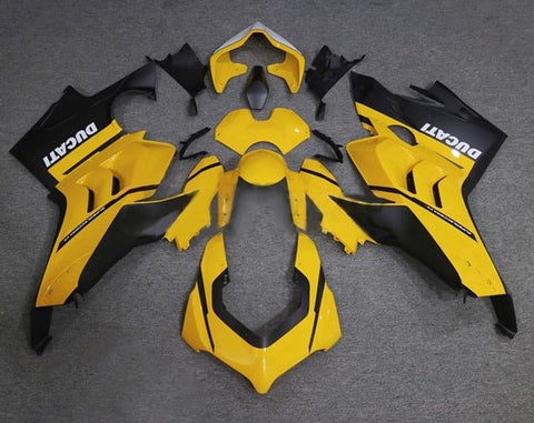 Ducati Panigale V4 Fairings (2020-2021) Yellow, Black, White at KingsMotorcycleFairings.com