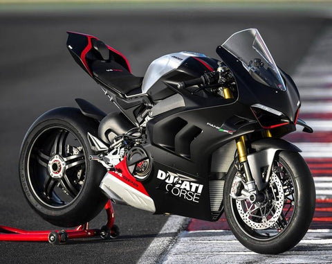 Ducati Panigale V4 Fairings (2022-2024) Matte Black, Silver, Red at KingsMotorcycleFairings.com