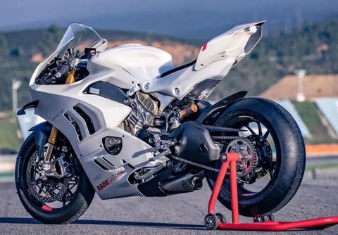 Ducati Panigale V4 Fairings (2022-2024) White at KingsMotorcycleFairings.com