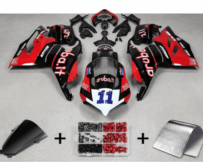 Ducati Panigale V4S Fairing Kit (2018-2019) Black, Red, Aruba at KingsMotorcycleFairings.com