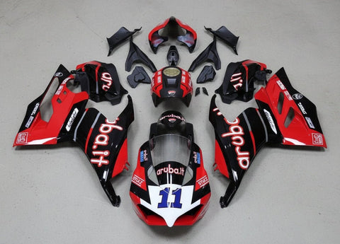 Ducati Panigale V4S Fairings (2018-2019) Black, Red, Aruba at KingsMotorcycleFairings.com