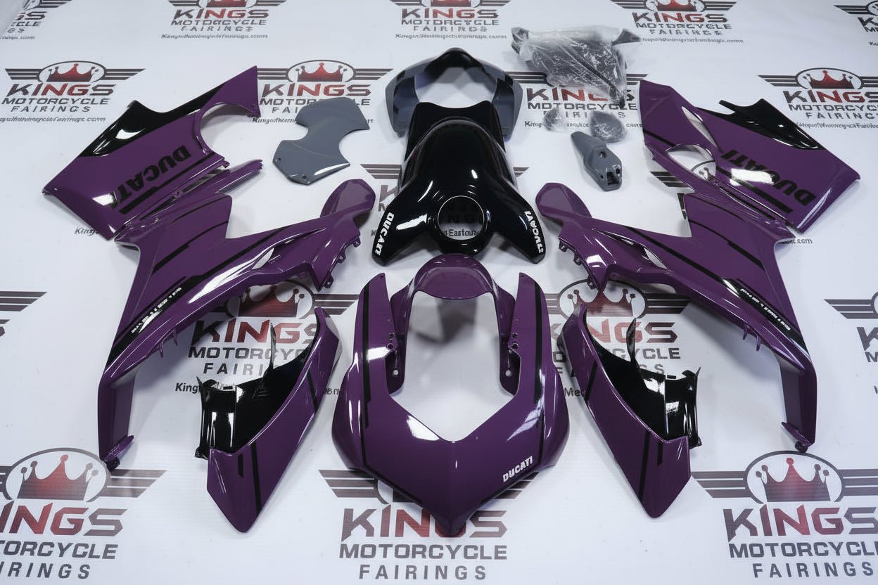 Ducati Panigale V4S Fairings (2018-2019) Purple, Black, Gray at KingsMotorcycleFairings.com
