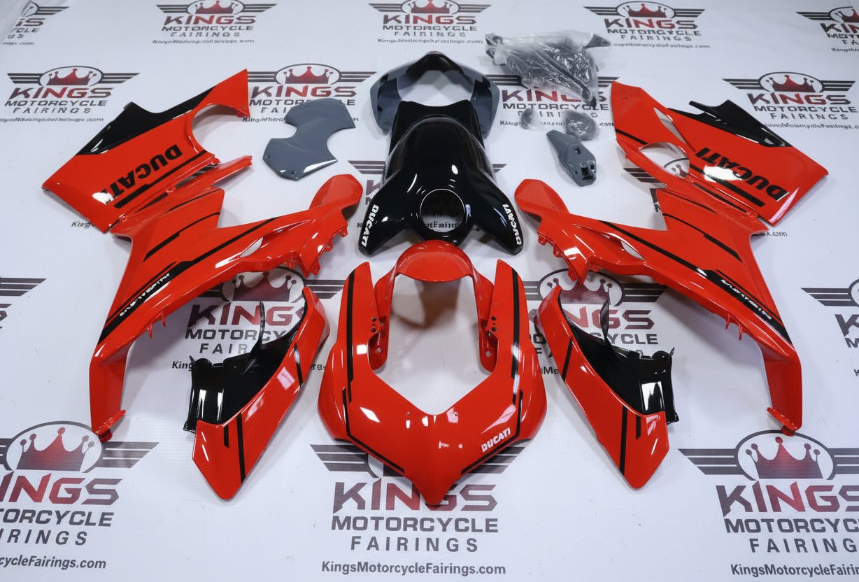 Ducati Panigale V4S Fairings (2018-2019) Red, Black, Gray at KingsMotorcycleFairings.com