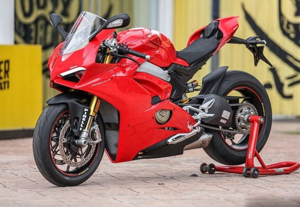 Ducati Panigale V4S Fairings (2018-2019) Red, Matte Black at KingsMotorcycleFairings.com