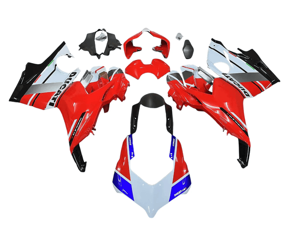 Ducati Panigale V4S Fairings (2018-2019) Red, White, Blue, Black at KingsMotorcycleFairings.com