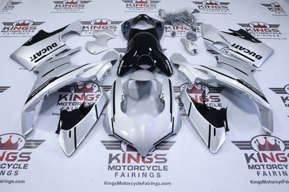 Ducati Panigale V4S Fairings (2018-2019) Silver, Black, Gray at KingsMotorcycleFairings.com