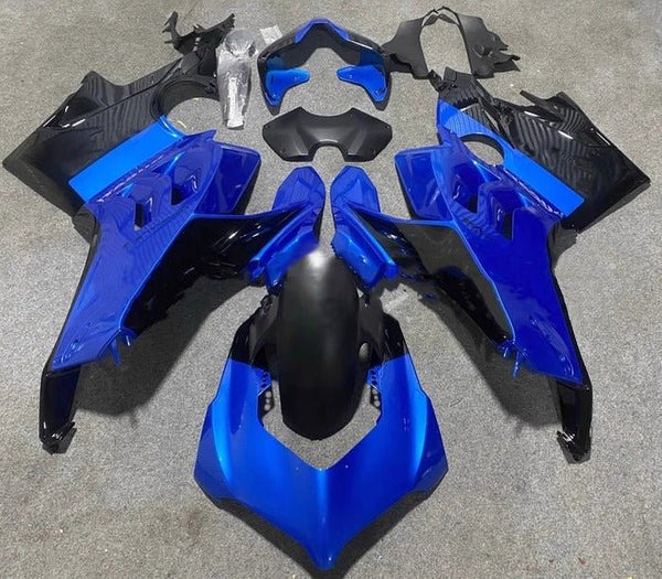 Ducati Panigale V4S Fairings (2020-2021) Blue, Black at KingsMotorcycleFairings.com