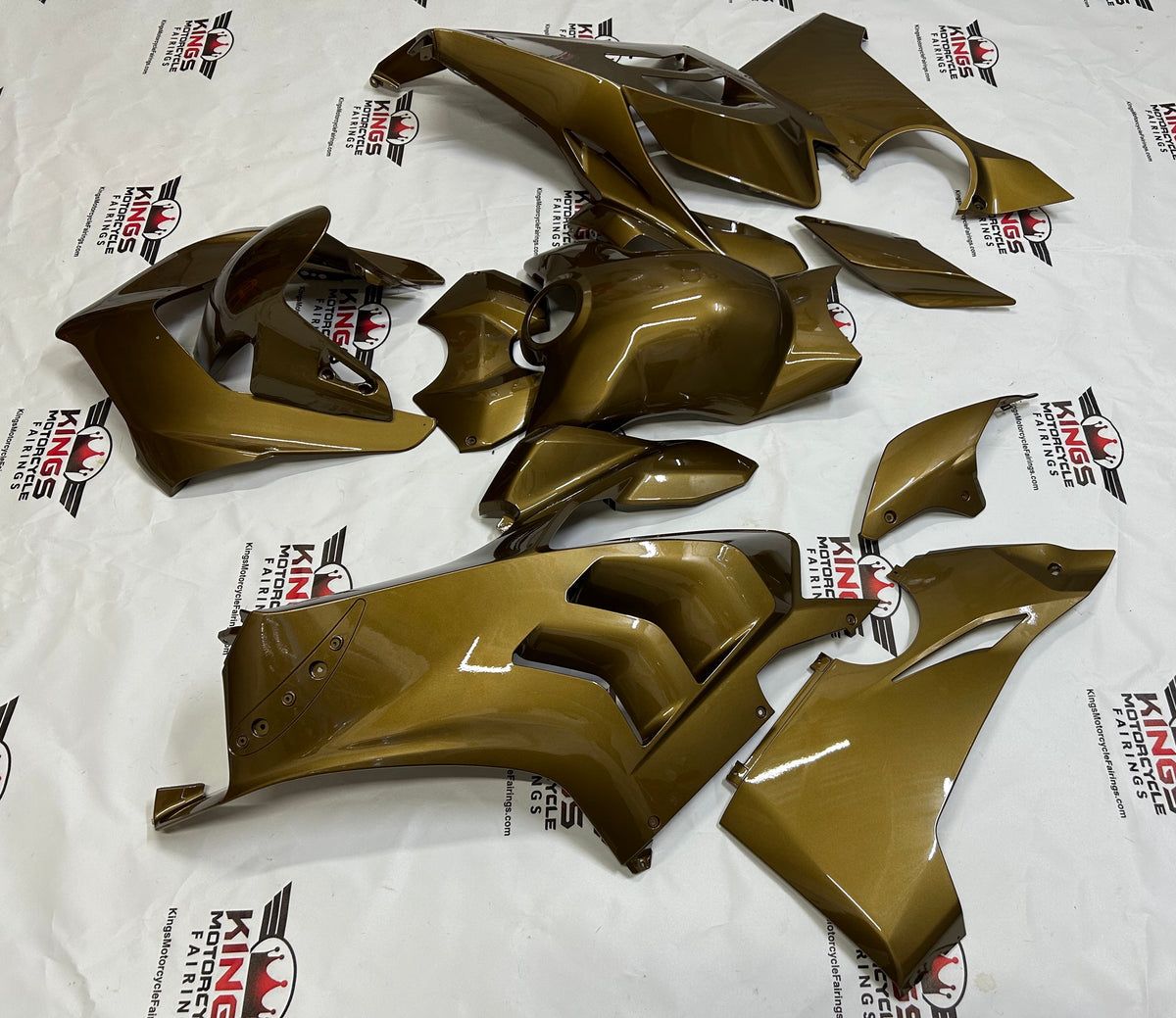 Ducati Panigale V4S Fairings (2020-2021) Gold Midnight from KingsMotorcycleFairings.com