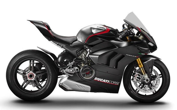 Ducati Panigale V4S Fairings (2020-2021) Matte Black, Silver, Red at KingsMotorcycleFairings.com