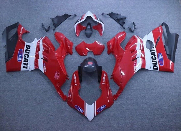 Ducati Panigale V4S Fairings (2020-2021) Red, White, Tim at KingsMotorcycleFairings.com
