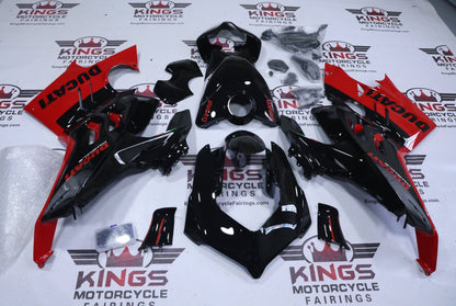 Ducati Panigale V4S Fairings (2022-2024) Black, Red Gloss at KingsMotorcycleFairings.com