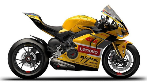 Ducati Panigale V4S Fairings (2022-2024) Yellow, Red, Lenovo at KingsMotorcycleFairings.com