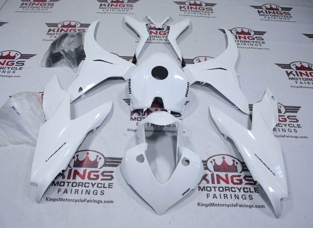 Ducati Supersport 939 Fairings (2017-2021) All White at KingsMotorcycleFairings.com