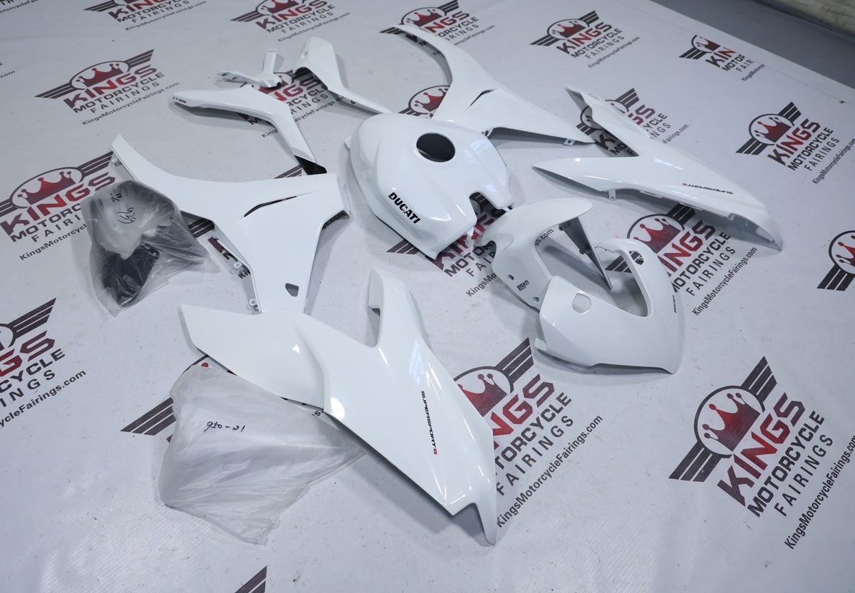 Ducati Supersport 939 Fairings (2017-2021) All White from KingsMotorcycleFairings.com