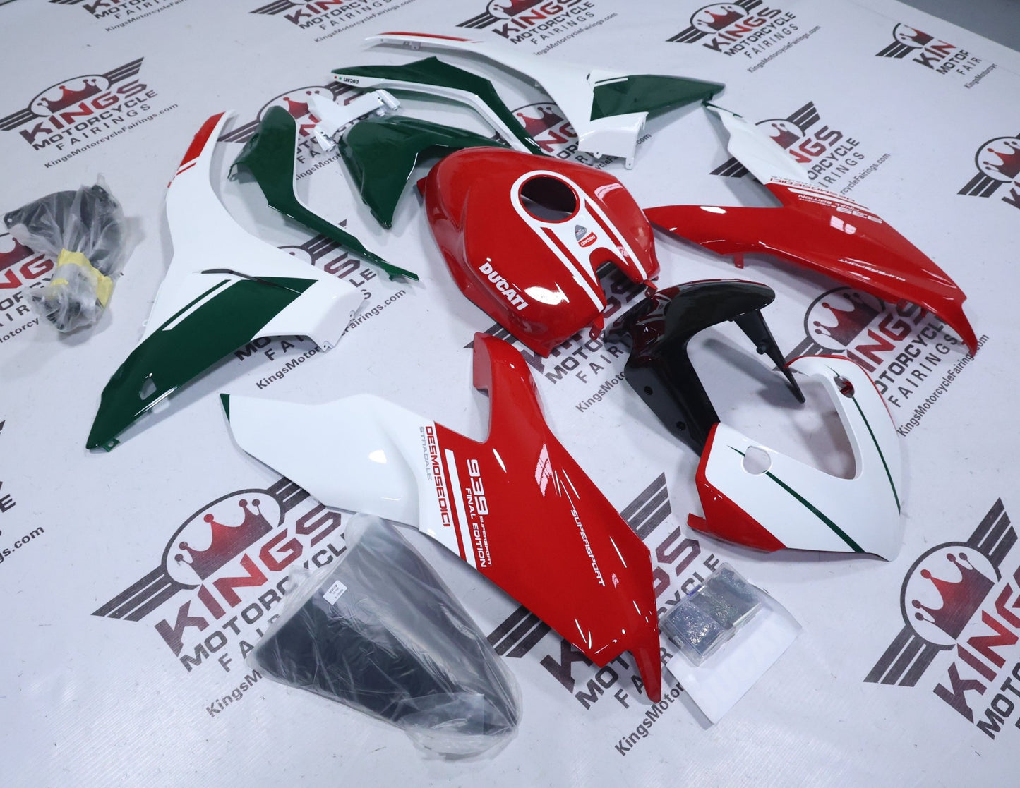 Ducati Supersport 939S Fairings (2017-2021) White, Red, Green from KingsMotorcycleFairings.com